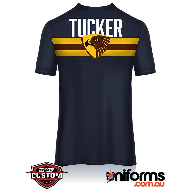 Navy blue t-shirt with team logo.