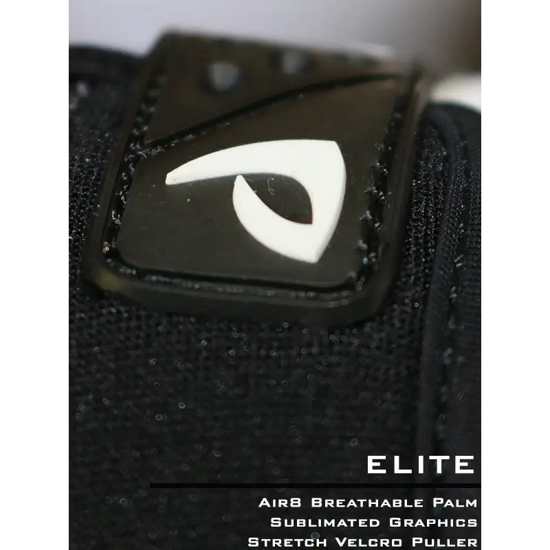 Black glove with white logo.