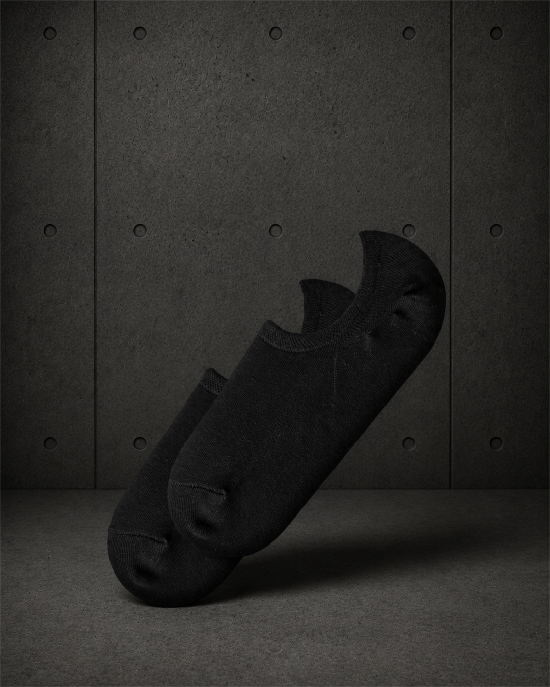 Invisible Socks (2 Pairs) 1206 blank product on dark industrial concrete background