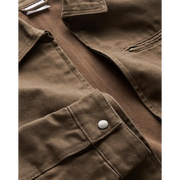 Brown canvas jacket.