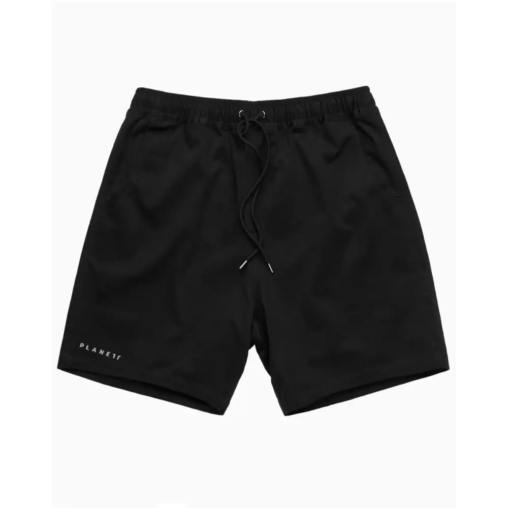 Black drawstring shorts.