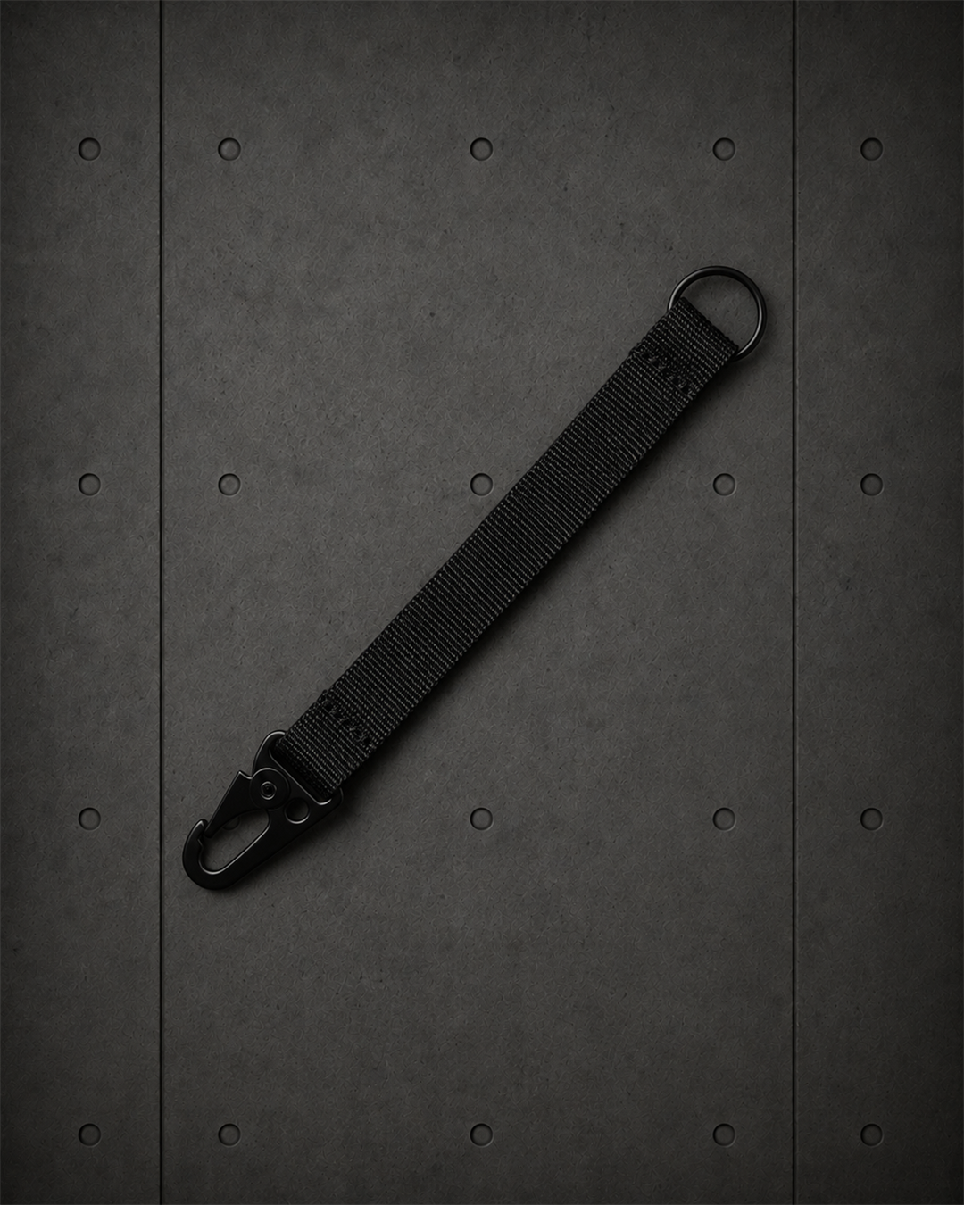 Keychain 1504 blank product on dark industrial concrete background