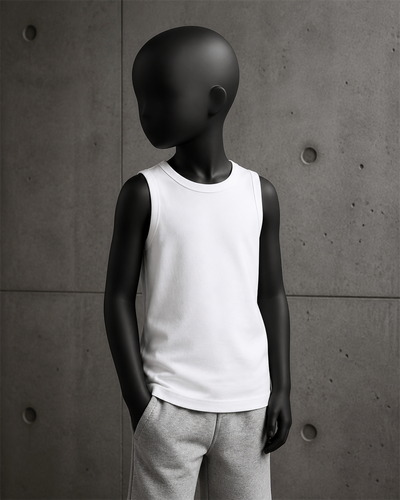 Kids Barnard Tank 3009 blank product on dark industrial concrete background