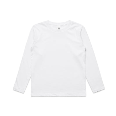 Kids Staple L/S Tee 3007 - White