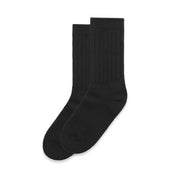 Knit Socks (2 Pairs) 1214 - Black