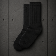 Knit Socks (2 Pairs) 1214 blank product on dark industrial concrete background