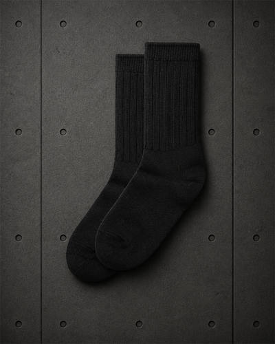 Knit Socks (2 Pairs) 1214 blank product on dark industrial concrete background