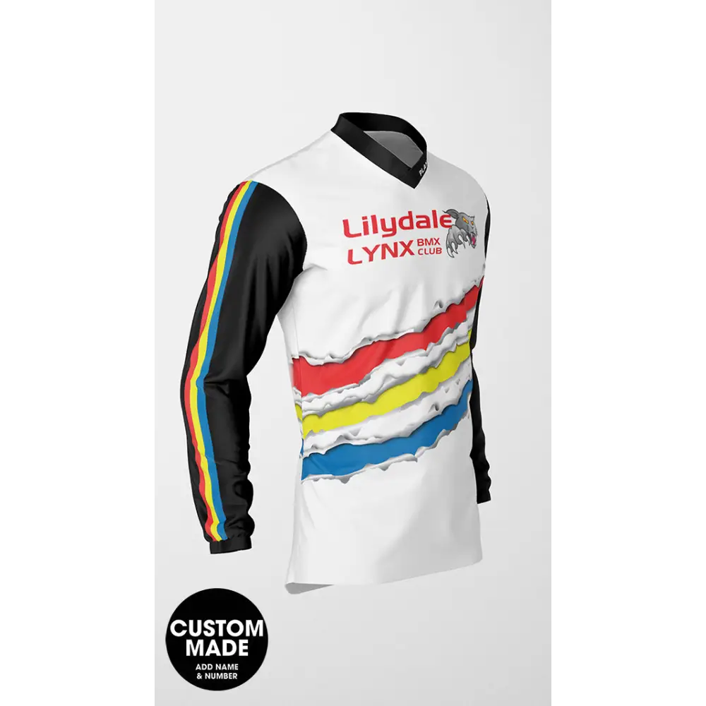 Long-sleeved BMX jersey.