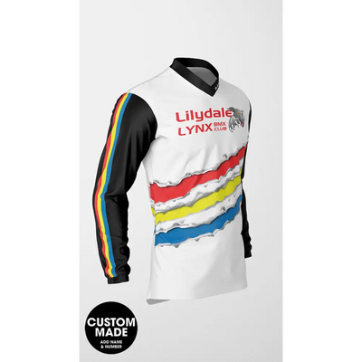 Long-sleeved BMX jersey.