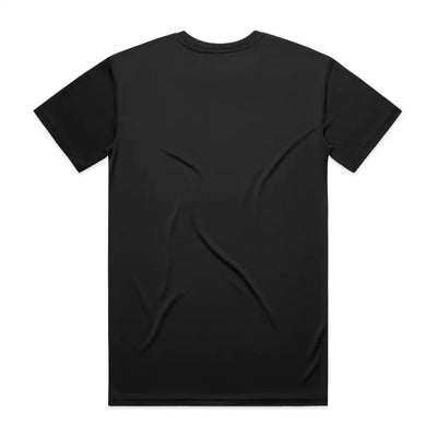 Black t-shirt.