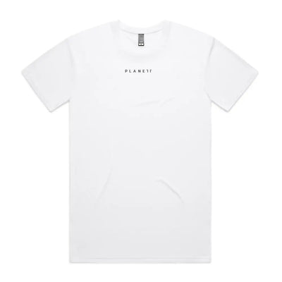 White t-shirt.