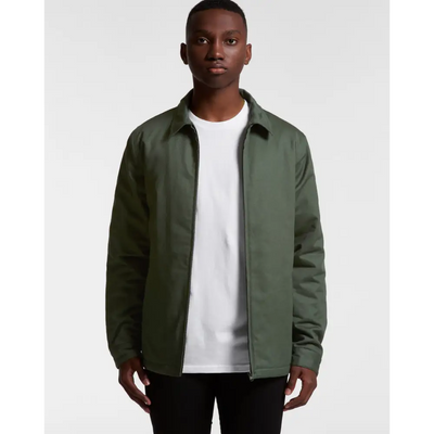 Olive green coach jacket.