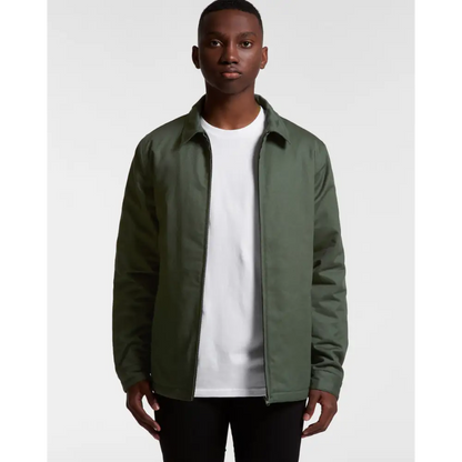 Olive green coach jacket.