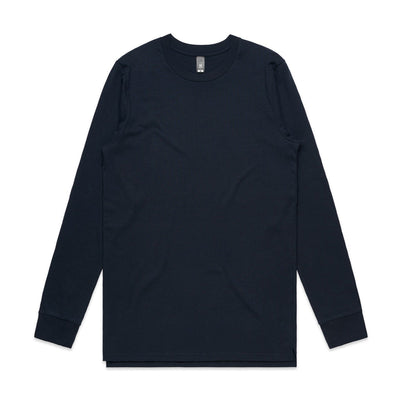 Black long-sleeved t-shirt with crew neck and ribbed cuffs, made of cotton.