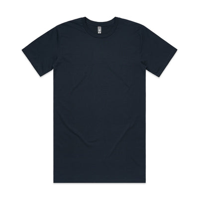 Black crew neck t-shirt with short sleeves and a ribbed neckline, made of cotton.