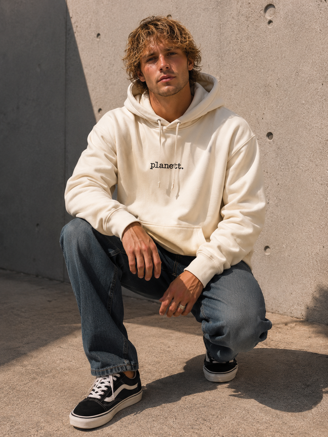 Ecru Oversized Heavy Hoodie