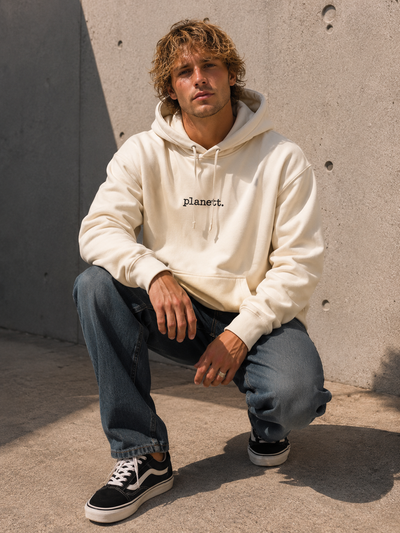 Ecru Oversized Heavy Hoodie