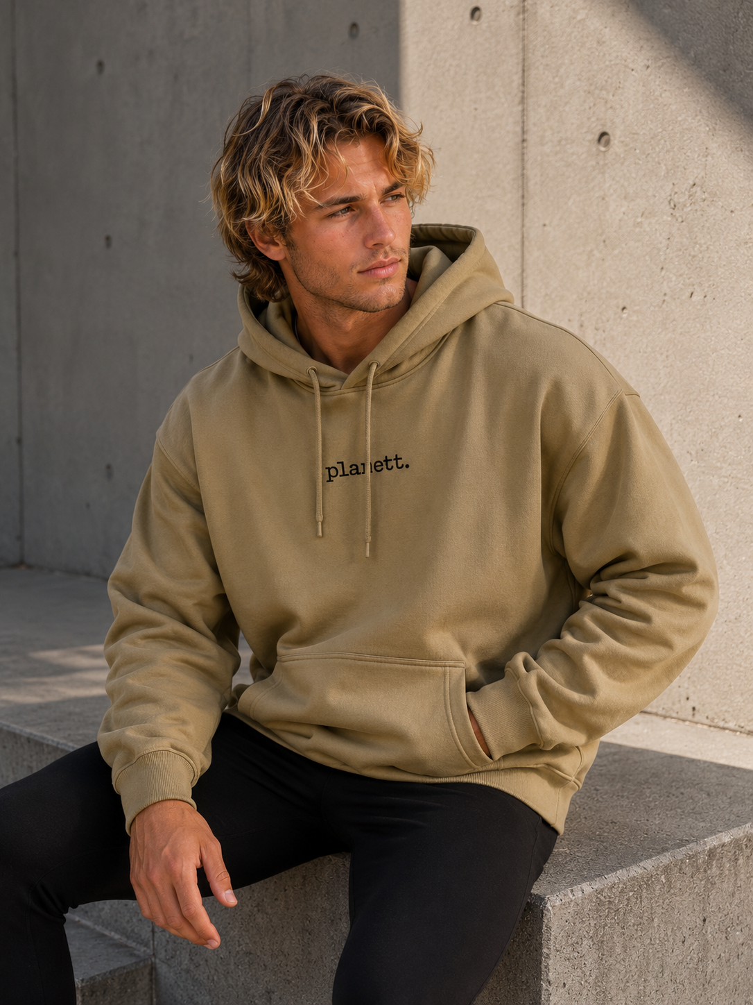 Sand Oversized Heavy Hoodie