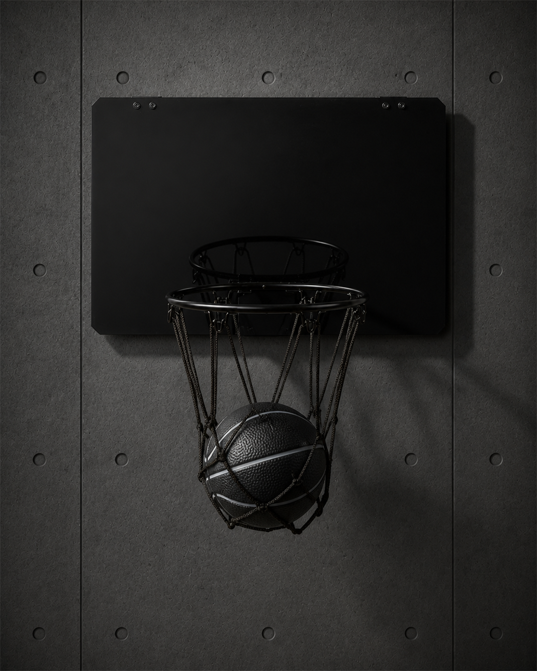 Mini B-Ball Set 1505 blank product on dark industrial concrete background
