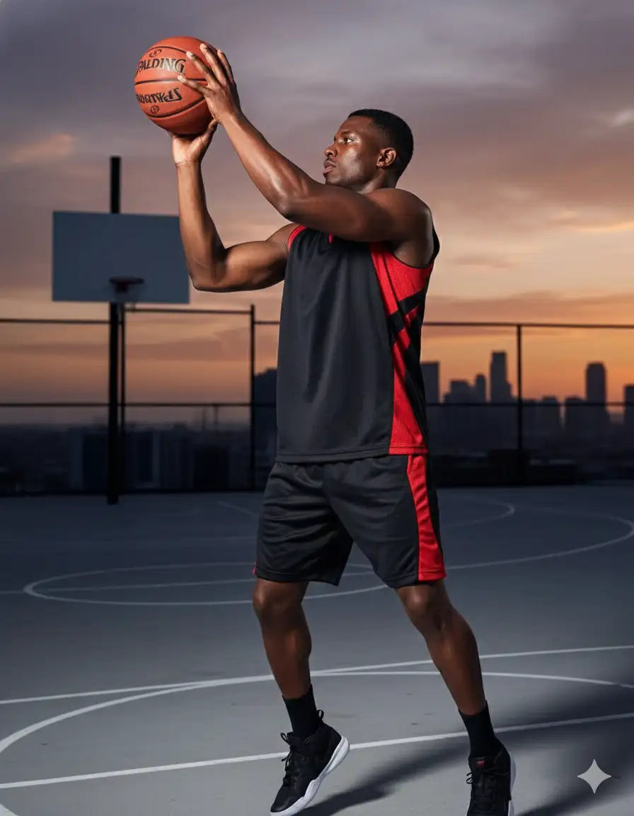 Orange spalding basketball with black lettering and seams.