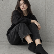 Ankle Socks 1204 on a model