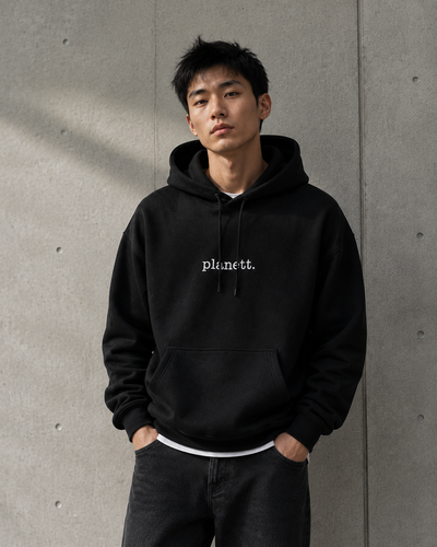 Black Oversized Heavy Hoodie