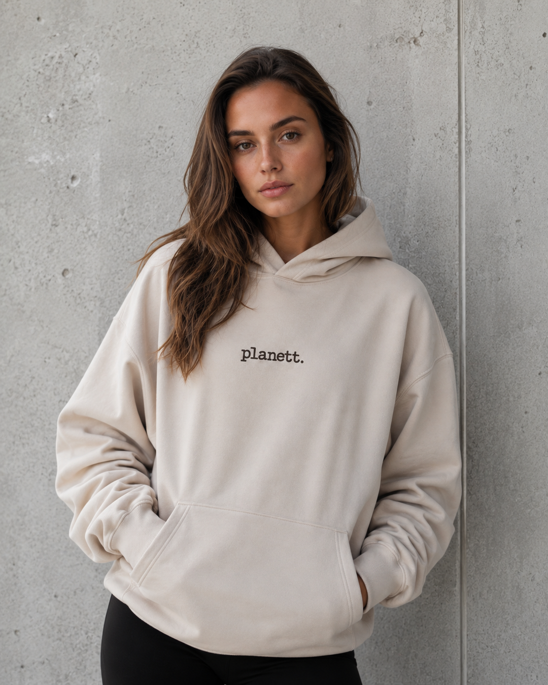 Bone Oversized Hoodie