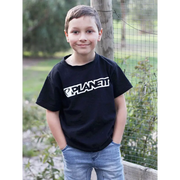 Boy’s black Planet11 t-shirt.