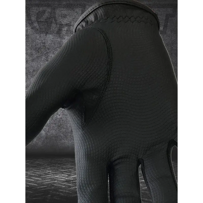 Black leather golf glove.