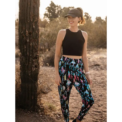 Woman in athletic wear.