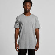 Heather gray crew neck t-shirt with nike swoosh logo on the chest.