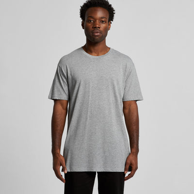Heather gray crew neck t-shirt with nike swoosh logo on the chest.