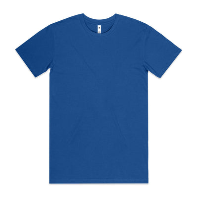 Royal blue t-shirt with short sleeves and a crew neck, made of cotton.