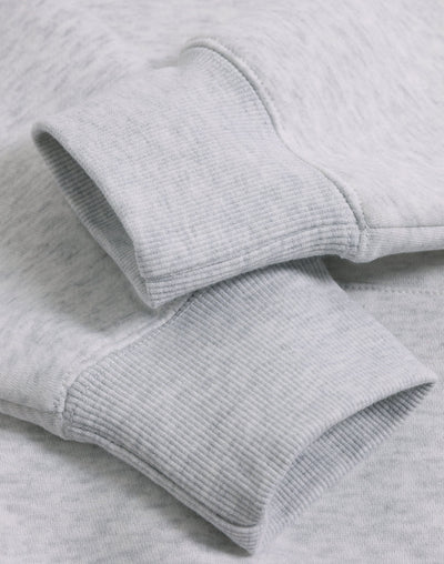 Gray sweatshirt cuffs.