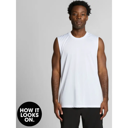 White sleeveless shirt.