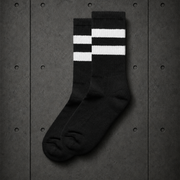 Relax Stripe Socks (2 Pairs) 1210 blank product on dark industrial concrete background