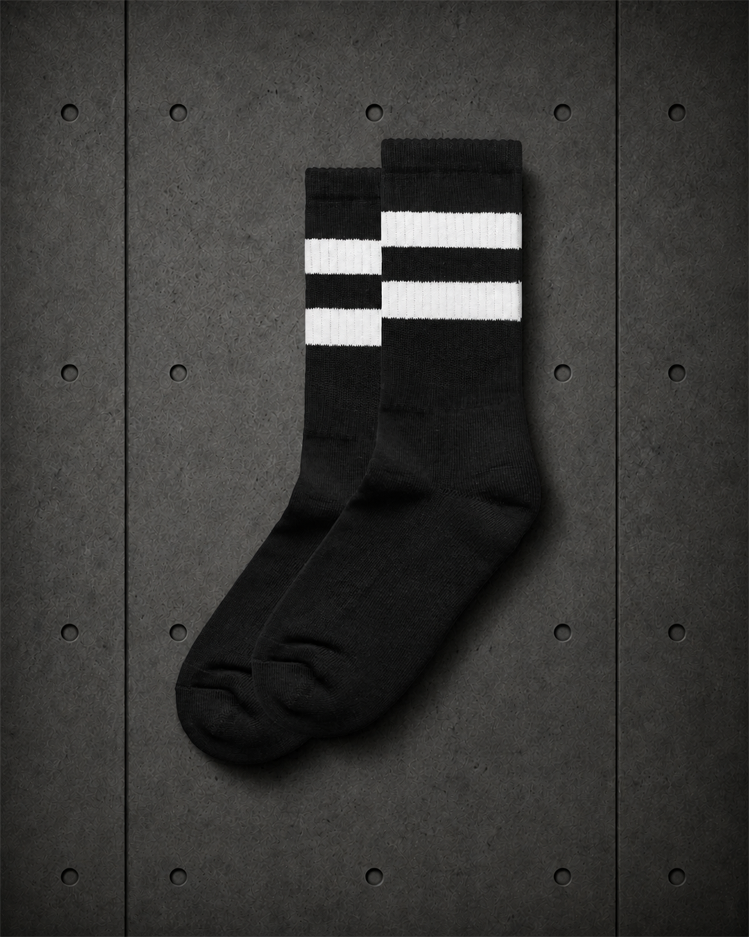 Relax Stripe Socks (2 Pairs) 1210 blank product on dark industrial concrete background