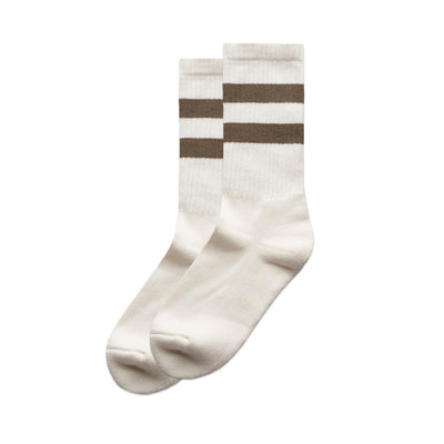 Relax Stripe Socks (2 Pairs) 1210 - Natural/Walnut