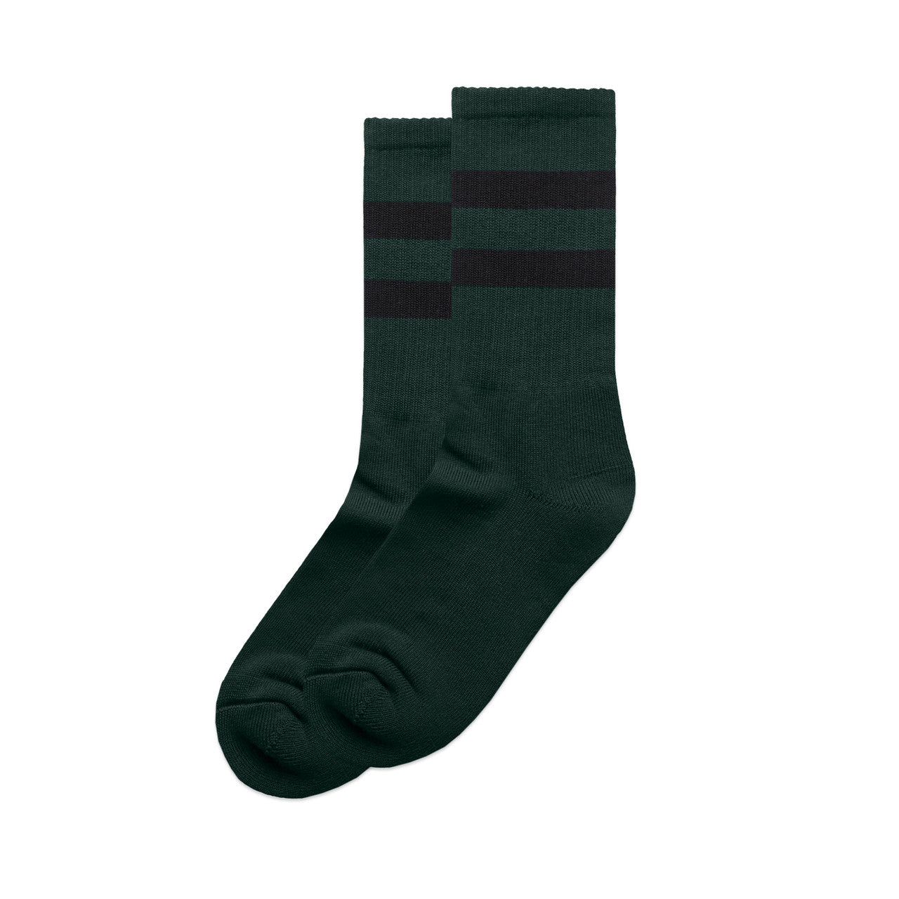 Relax Stripe Socks (2 Pairs) 1210 - Pine Green/Black