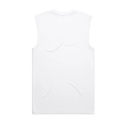 White sleeveless shirt.