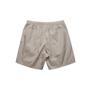 Khaki-colored athletic shorts.