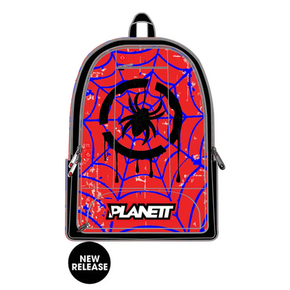 Spider-themed backpack.