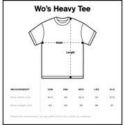 T-shirt sizing chart.