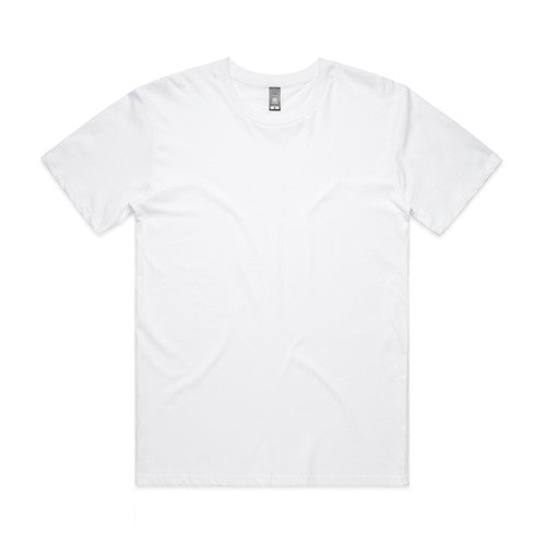 White v-neck t-shirt with short sleeves and a relaxed fit.