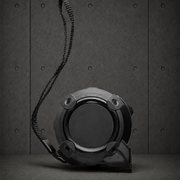 Tape Measure 1510 blank product on dark industrial concrete background
