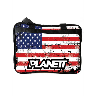 American flag-themed shoulder bag.