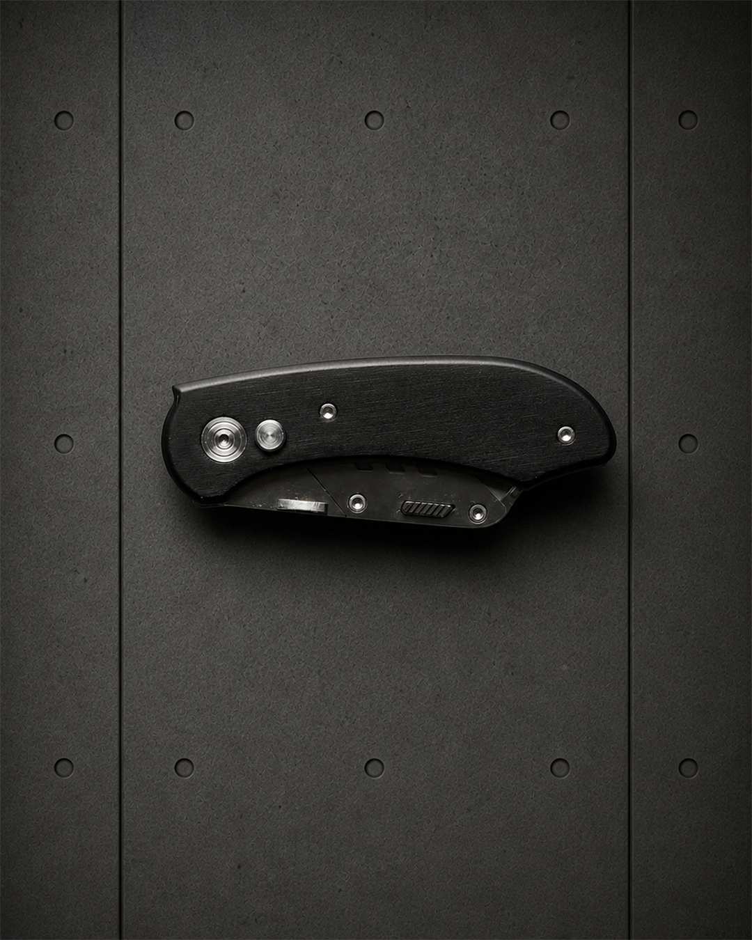 Utility Knife 1509 blank product on dark industrial concrete background