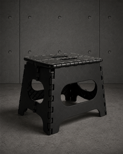 Utility Stool 1507 blank product on dark industrial concrete background