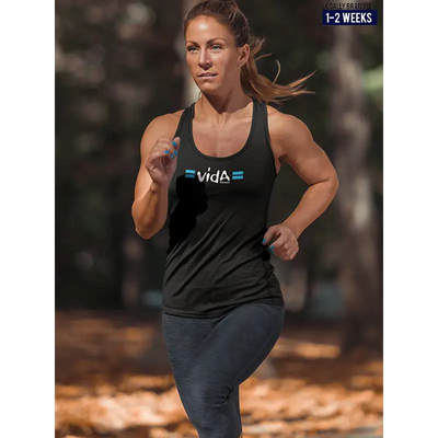 Athletic woman running.
