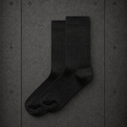 Wo's Rib Socks (2 Pairs) 1203 blank product on dark industrial concrete background